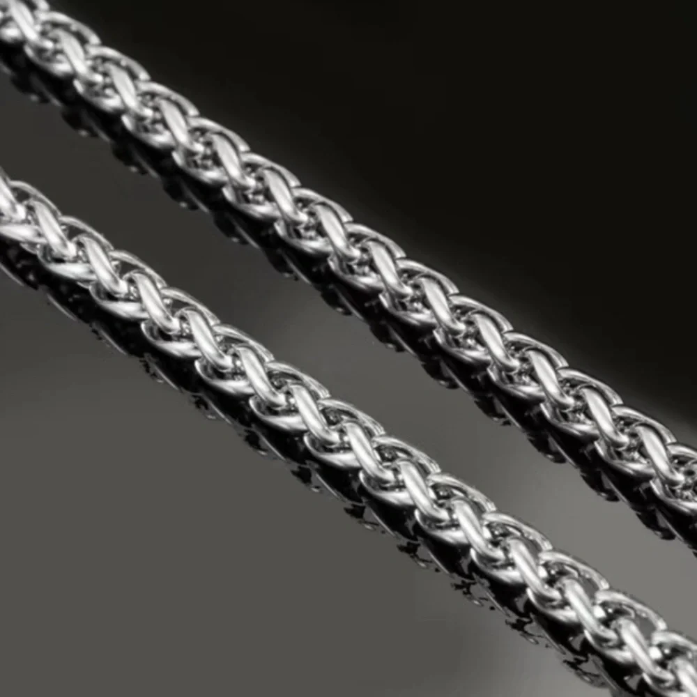 JAREDS NEW SOLID WHEAT  CHAIN 23” necklace stainless New original tags attached